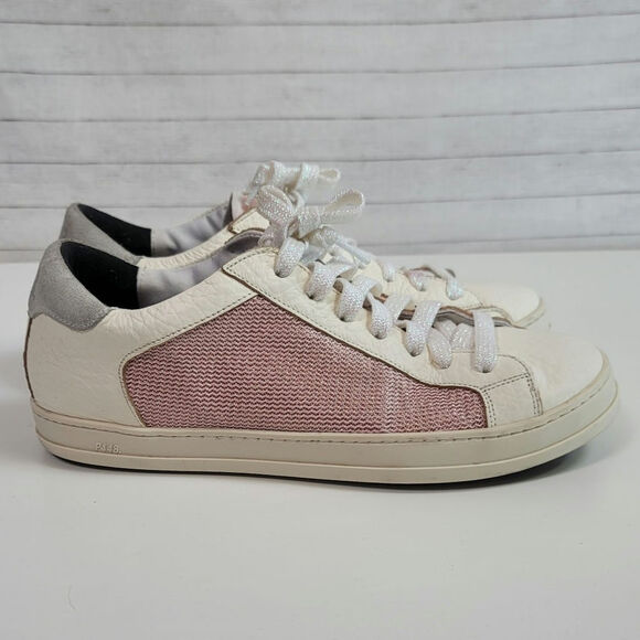P448 JOHN BS KEPLER LEATHER SNEAKERS IN PINK, SZ 41/ US 10.5-11 - Picture 5 of 16
